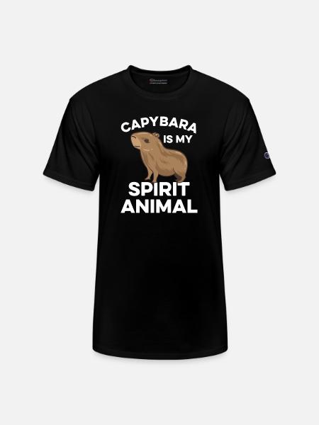 Capybara zoo animal design - Champion Unisex T-Shirt - black