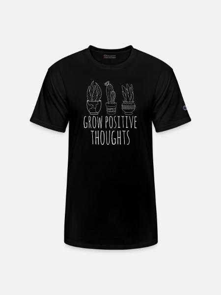 grow positive thoughts - Champion Unisex T-Shirt - black