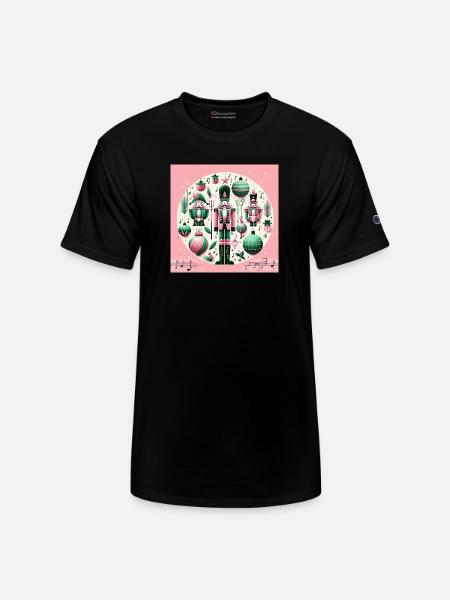 Pastel Nutcracker Holiday Medley - Champion Unisex T-Shirt - black