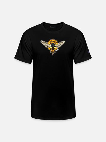 Sunlit Hornet Emblem - Champion Unisex T-Shirt - black