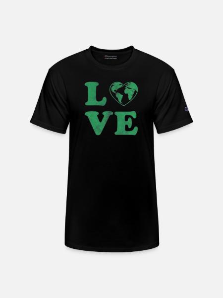 Love Your Mother Earth Graphic - Champion Unisex T-Shirt - black