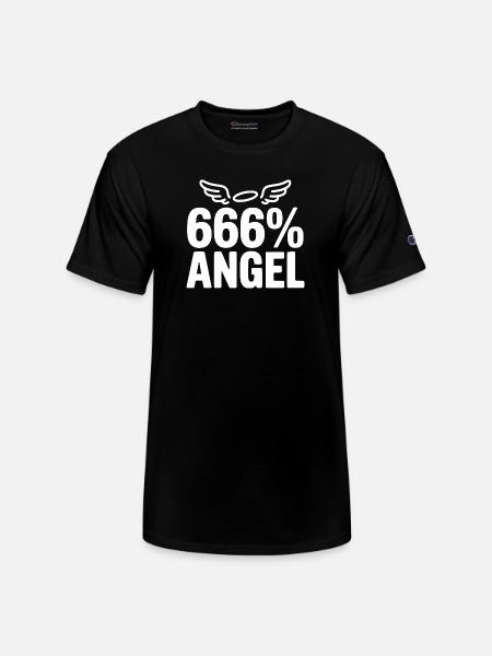 666% Angel - Champion Unisex T-Shirt - black