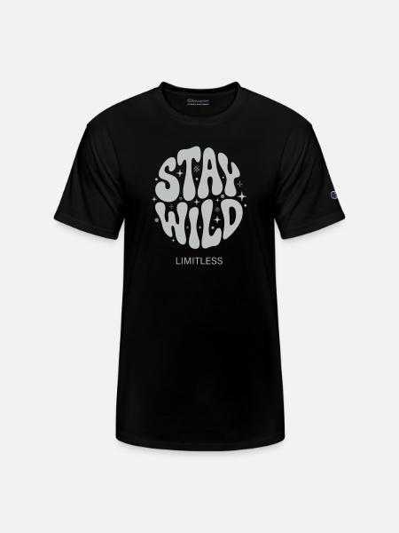 Stay Wild Limitless - Champion Unisex T-Shirt - black