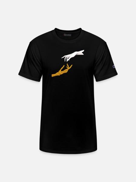 Glittering Hand Connection - Champion Unisex T-Shirt - black