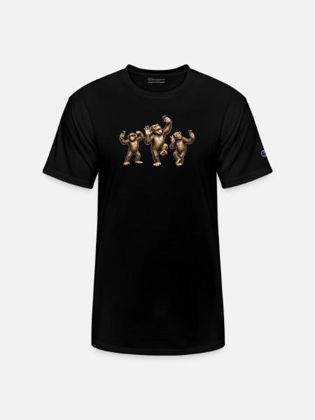 Chimp Selfie Squad - Champion Unisex T-Shirt - black