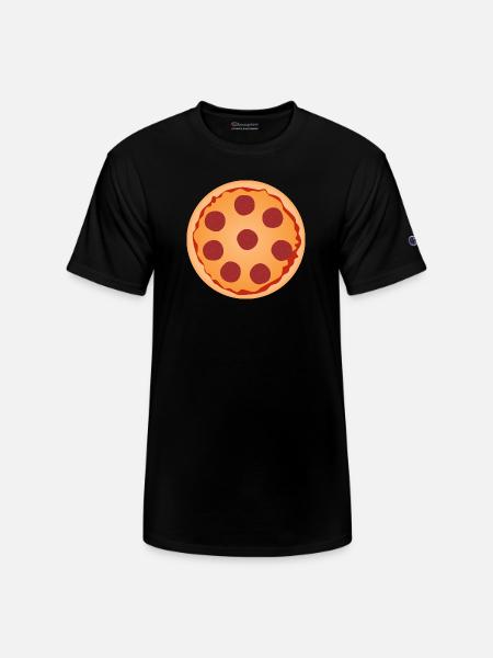 Pepperoni Pizza Slice Art - Champion Unisex T-Shirt - black