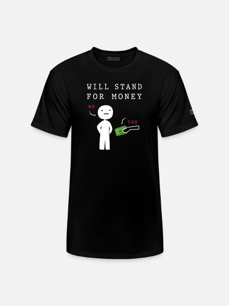 Money Meme Millennial Humor - Champion Unisex T-Shirt - black