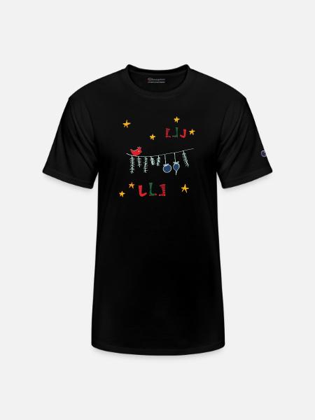 Christmas Bird And Socks - Champion Unisex T-Shirt - black