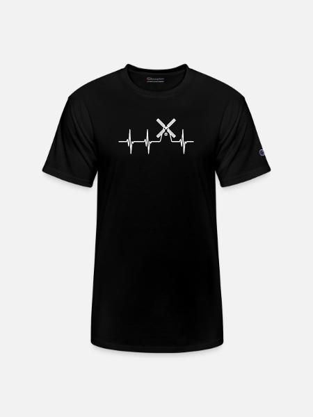 Farming Windmill ECG - Champion Unisex T-Shirt - black
