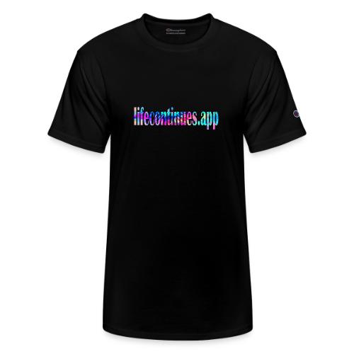 Lifecontinues.app1 - Champion Unisex T-Shirt