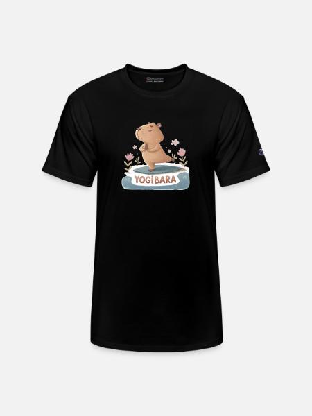 Capybara Yogi - Champion Unisex T-Shirt - black