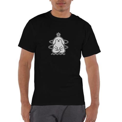 Cute Meditating Bunny Zen Yoga Animal - Champion Unisex T-Shirt