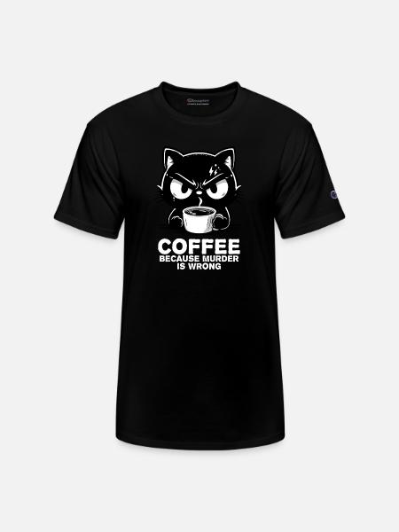 Murder is wrong (dark) - Champion Unisex T-Shirt - black