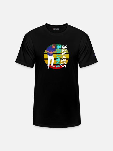 Tummy Ache Survivor - Champion Unisex T-Shirt - black