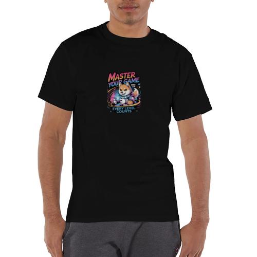 Cute Gamer Shiba Inu Level Up - Champion Unisex T-Shirt