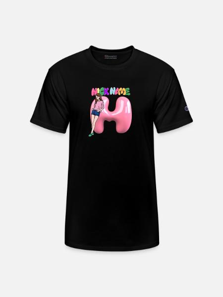 Nick Name H - Champion Unisex T-Shirt - black