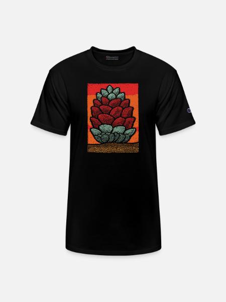 Stacked Pine Cone Pop Art - Champion Unisex T-Shirt - black
