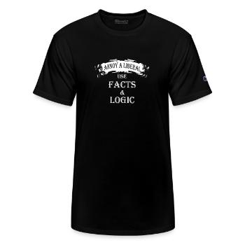 Anti liberals T-shirt - Annoy a liberal - Champion Unisex T-Shirt - black - Front