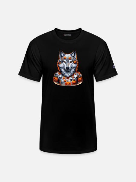 halloween wolf - Champion Unisex T-Shirt - black