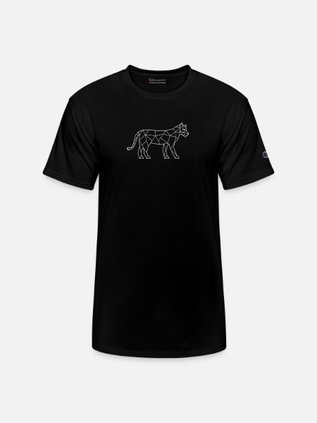 tiger polygon - Champion Unisex T-Shirt - black