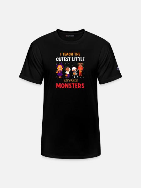 The Cutest Little Monsters - Champion Unisex T-Shirt - black