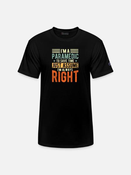 Paramedic - Champion Unisex T-Shirt - black