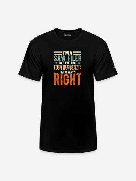 Saw Filer - Champion Unisex T-Shirt - black
