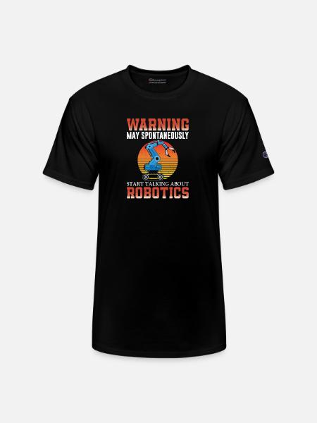Robot Robotics Engineer Retro - Champion Unisex T-Shirt - black