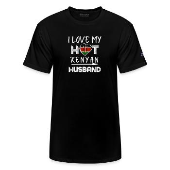 Funny Kenyan Husband - Champion Unisex T-Shirt - black - Front