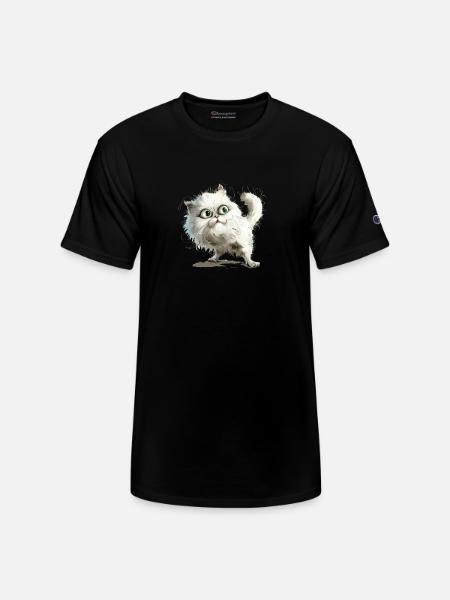 Funny Cat - Champion Unisex T-Shirt - black