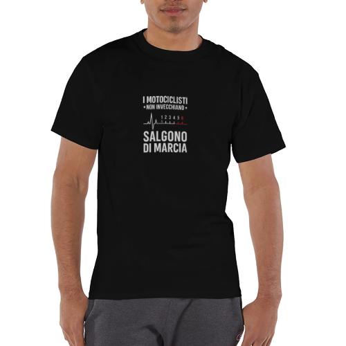 Motorcyclists Never Age Heartbeat Design - Champion Unisex T-Shirt