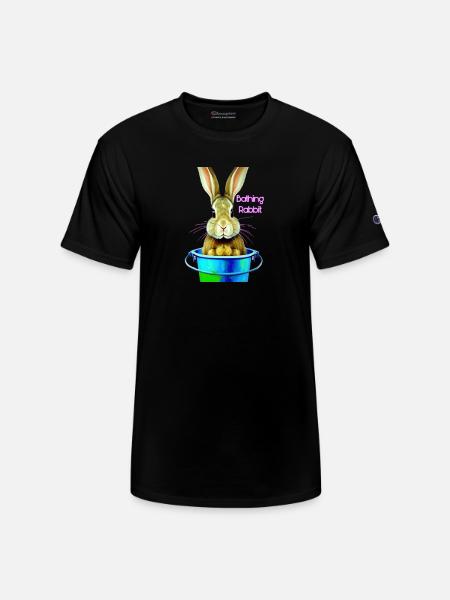 Rabbit in bucket - Champion Unisex T-Shirt - black