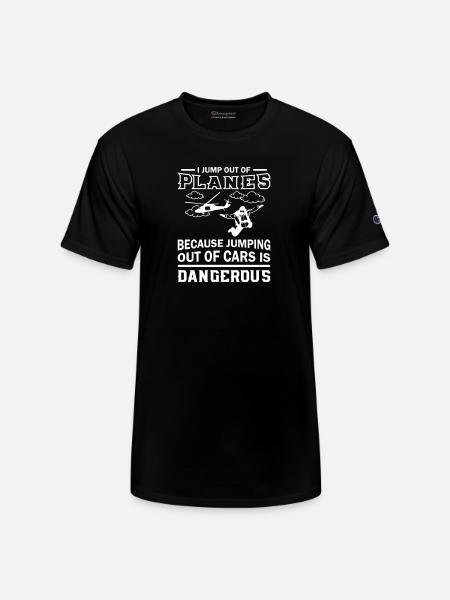 Jump Out Of Planes - Champion Unisex T-Shirt - black