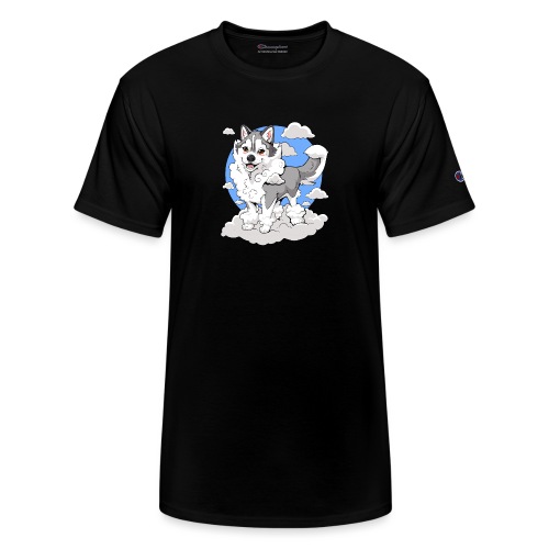 Memphis the Fluffy Land Cloud | Siberian Husky - Champion Unisex T-Shirt