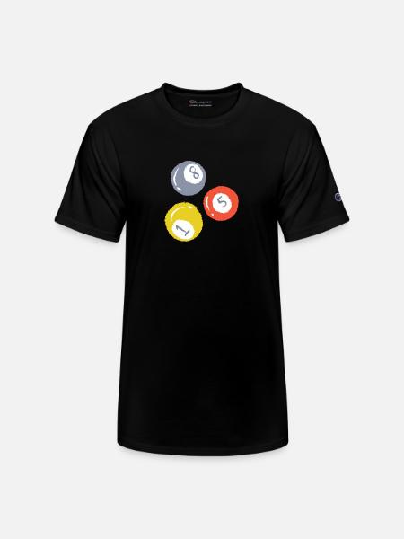 3 Billiards Ball - Champion Unisex T-Shirt - black