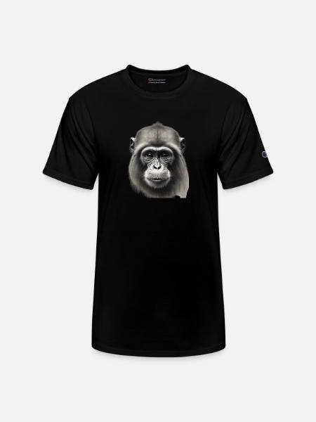 Chimp in Charcoal 4 - Champion Unisex T-Shirt - black