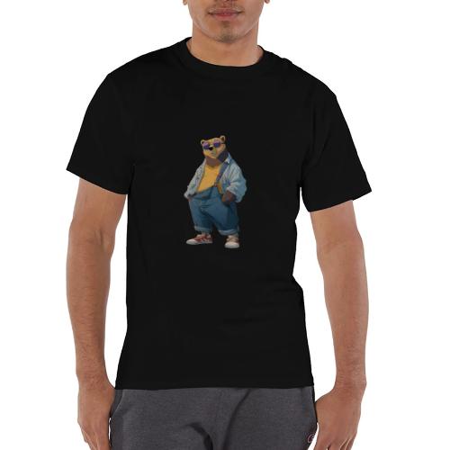 Fashion Streetwear Bear Cartoon Art - Champion Unisex T-Shirt