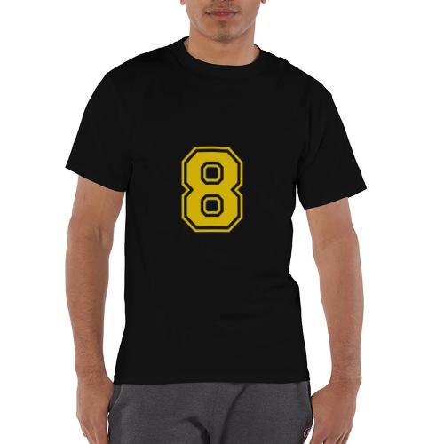 Number 8 in a classic athletic collegiate font - Champion Unisex T-Shirt