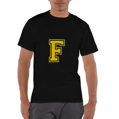 Letter F – Capital Athletic Alphabet Monogram - Champion Unisex T-Shirt