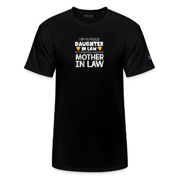 DAUGHTER IN LAW MOTHER IN LAW - Champion Unisex T-Shirt - black - Front