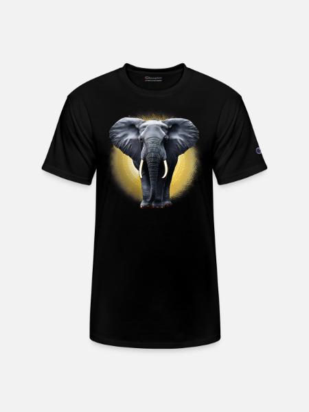 Golden Elephant - Champion Unisex T-Shirt - black