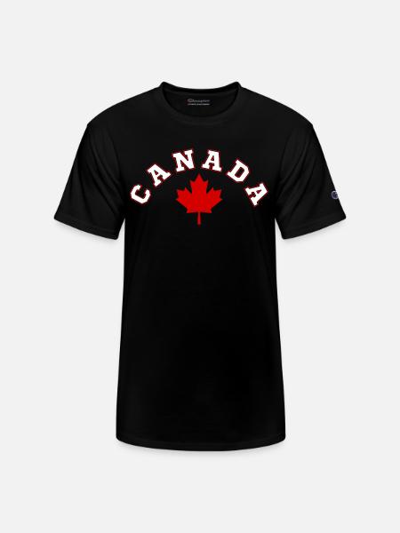 CANADA MAPLE LEAF - Champion Unisex T-Shirt - black