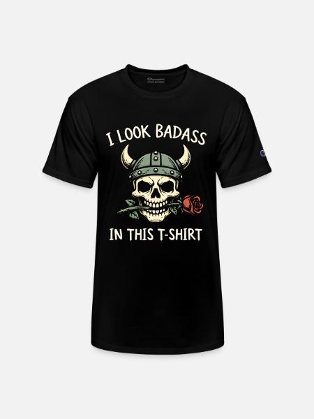 Badass Skull Viking Tee - Champion Unisex T-Shirt - black