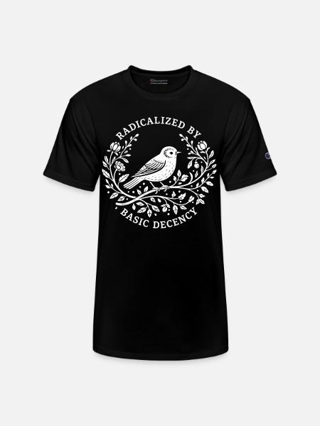 Radicalized by Basic Decency - Champion Unisex T-Shirt - black