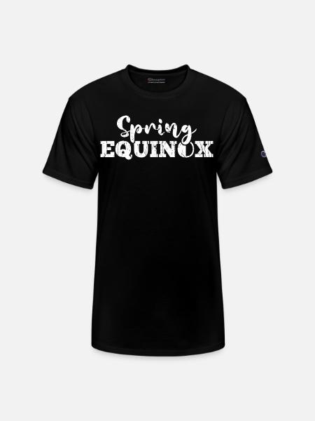 Spring Equinox Floral Script - Champion Unisex T-Shirt - black