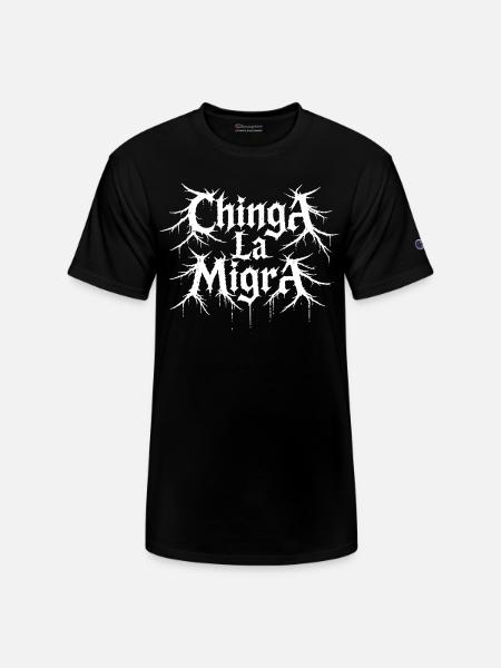 Gothic Roots Typography - Champion Unisex T-Shirt - black