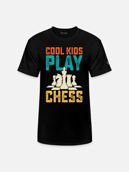 Cool Kids Play Chess - Champion Unisex T-Shirt - black