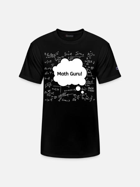 Math Guru Chalkboard - Champion Unisex T-Shirt - black