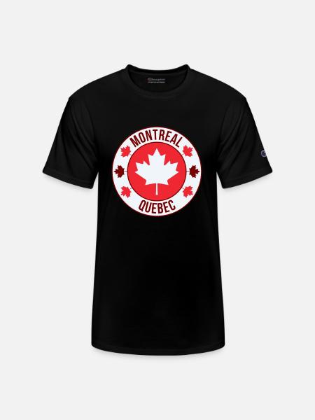 Montreal Maple Crest Emblem - Champion Unisex T-Shirt - black