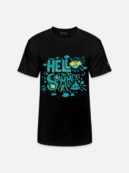 Hello Summer Relatives - Champion Unisex T-Shirt - black